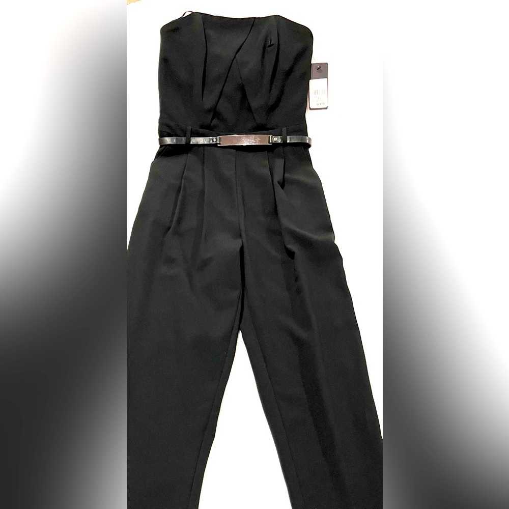 Black Strapless Jumpsuit